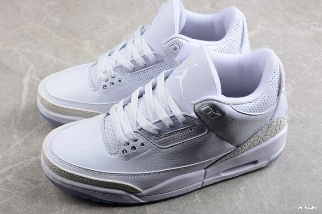 Reps retro white triple 3 136064-111 jordan air 0502